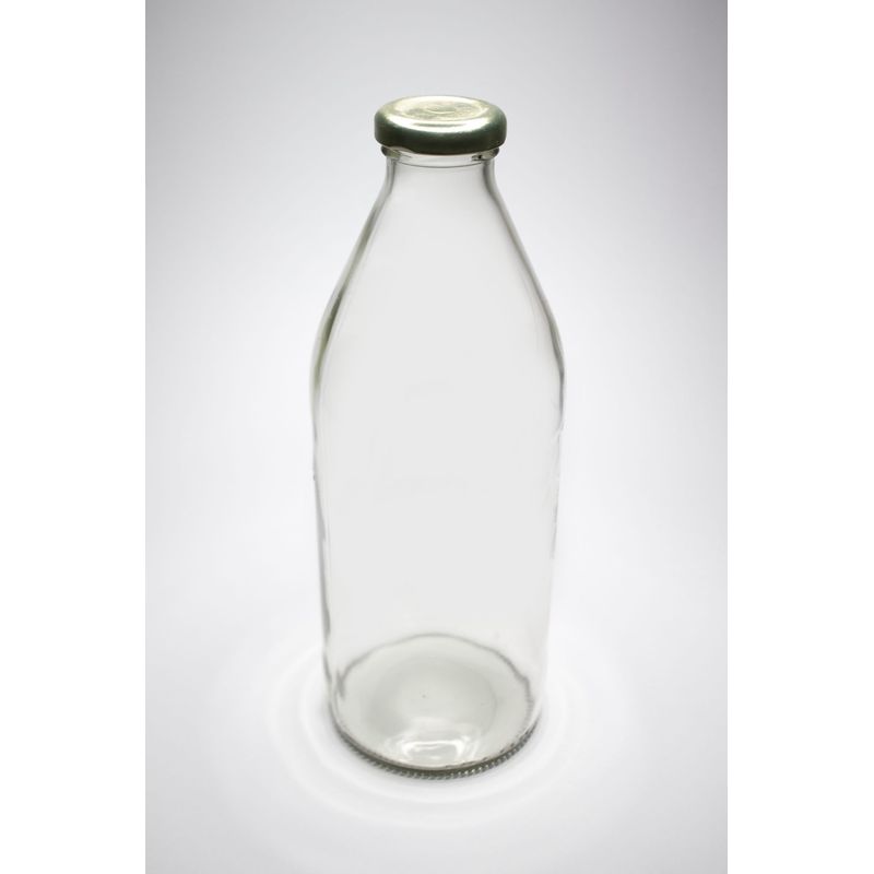 GENERICO - Botella De Vidrio Boca Ancha De 1000ml Pack De 22 Unidades con Tapas Incluidas