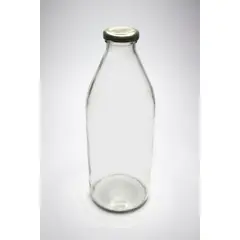 GENERICO - Botella De Vidrio Boca Ancha De 1000ml Pack De 22 Unidades con Tapas Incluidas