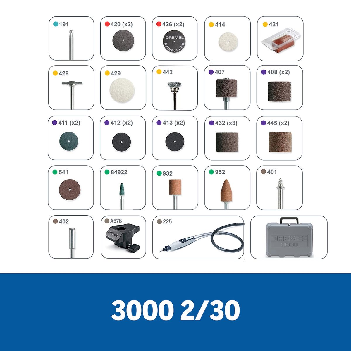 BOSCH - DREMEL 3000 30 ACS 130W BOSCH +EJE FLEXIBLE F013.300.0PT-000