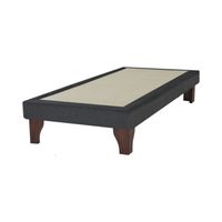 Base De Cama Europea Gris Oscuro Felpa 1.5 Plaza 105X190