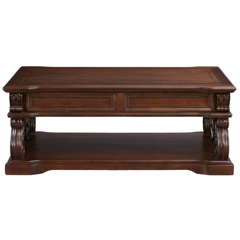 ASHLEY - Mesa de centro cubierta elevable Alymere 2 cajones