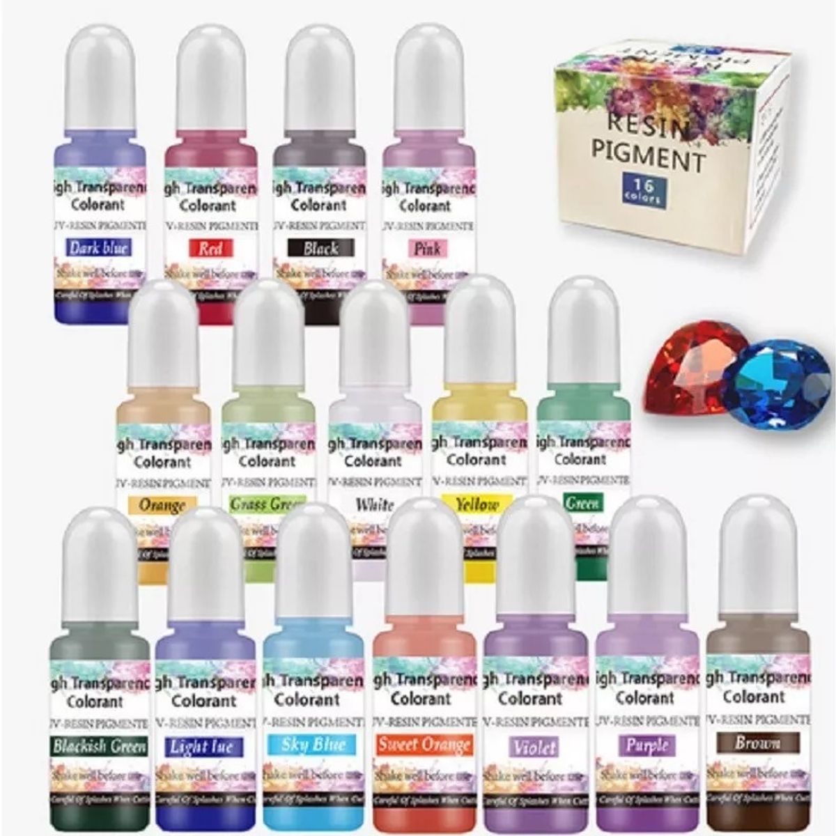GENERICO - Pigmento Para Resina Uv Traslucido Epóxica 16 Colores…