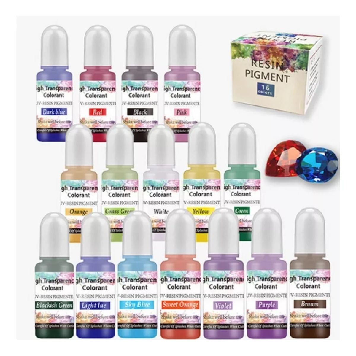 GENERICO - Pigmento Para Resina Uv Traslucido Epóxica 16 Colores…