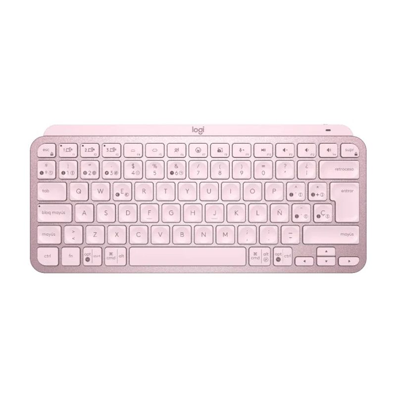 LOGITECH - Teclado inalámbrico retroiluminado Logitech MX Keys Rosado
