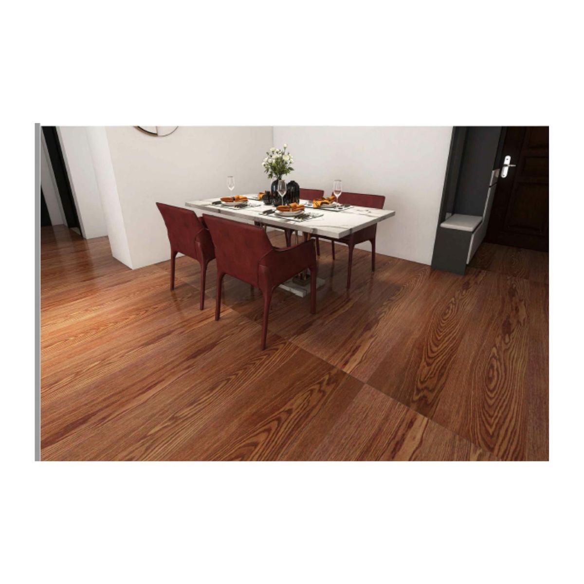 MOBII - Piso Vinilico Adhesivo Simil Madera Cafe 5 M2 Spc68032