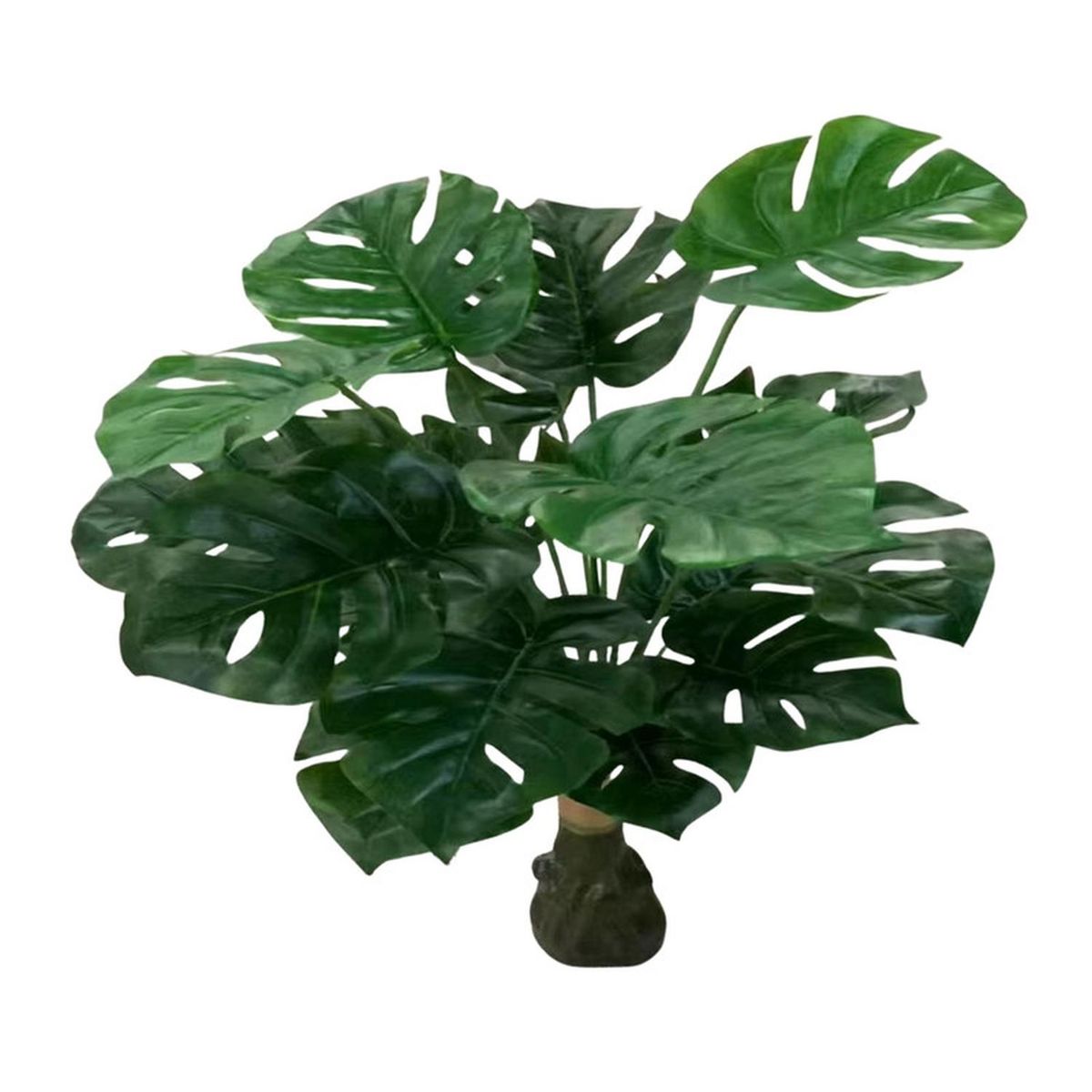 MOBII - Planta Artificial Tipo Mini Monstera. Altura: 75Cm