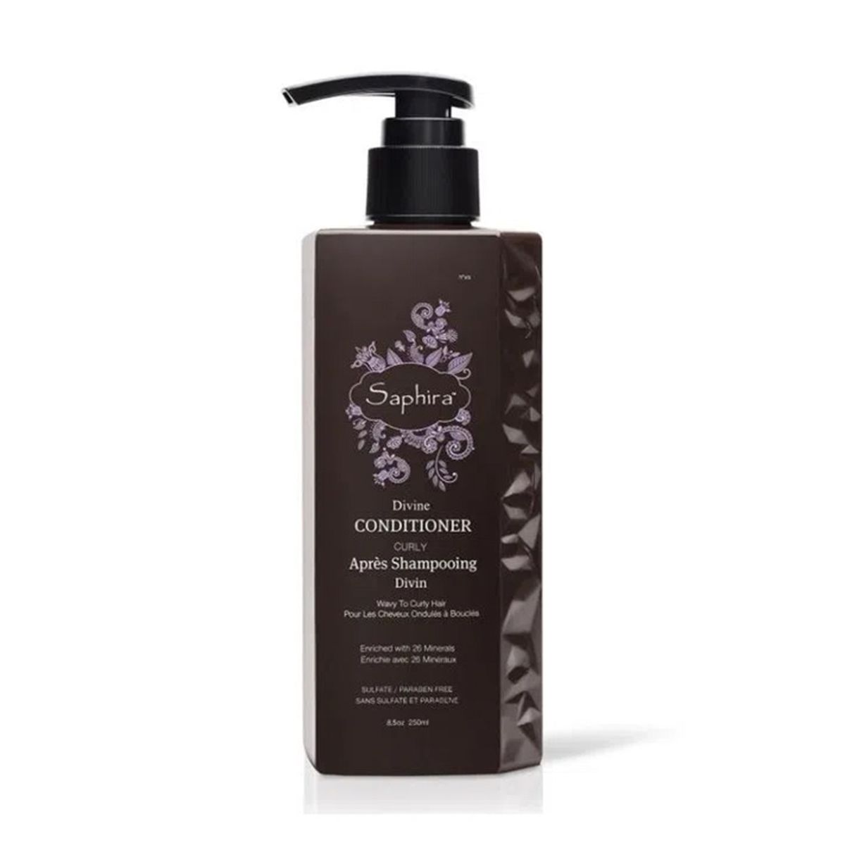 GENERICO - Acondicionador Hidratante Mineral para cabello ondulado y rizado Saphira 250 ml