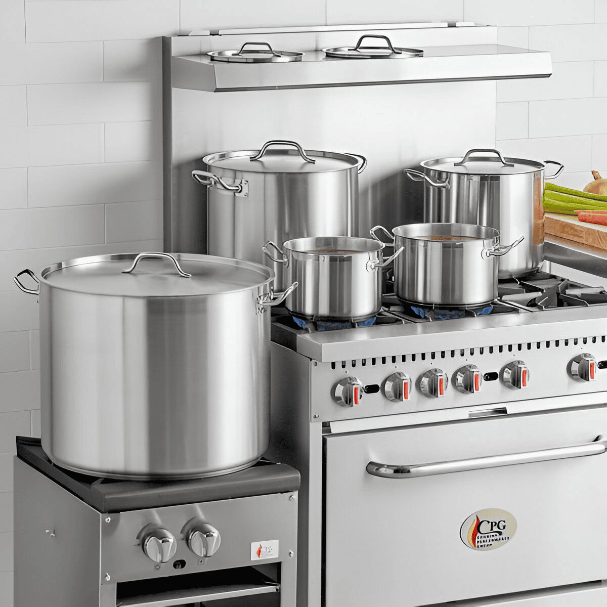 COOK IN - OLLA C/TAPA ACERO INOX 113 LT. 60*40 CM. FONDO DIFUSOR