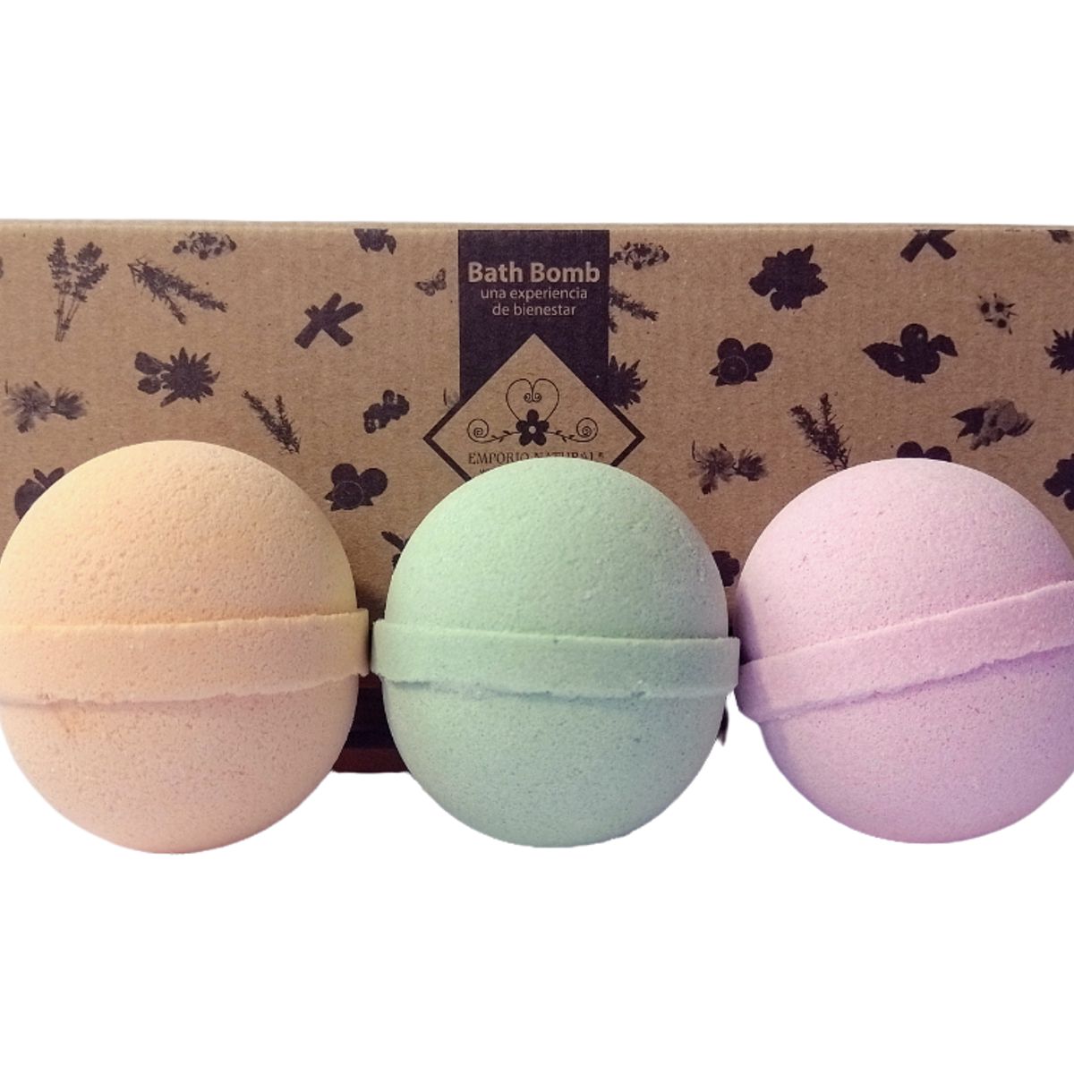 EMPORIO NATURAL - Bombas de Baño Efervescentes Mix Caja 3 unid 160g c/u