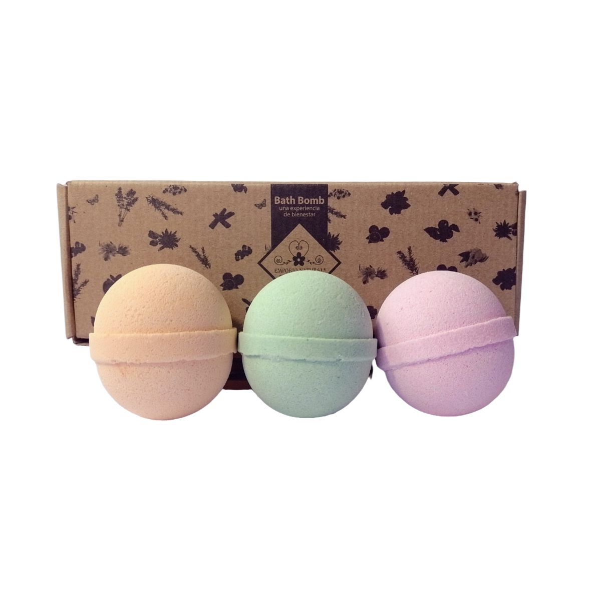 EMPORIO NATURAL - Bombas de Baño Efervescentes Mix Caja 3 unid 160g c/u