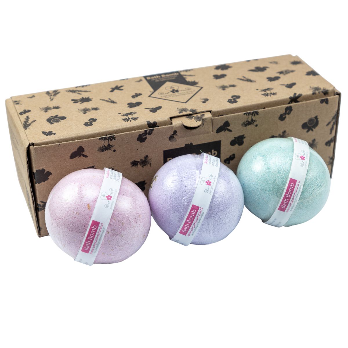 EMPORIO NATURAL - Bombas de Baño Efervescentes Mix Caja 3 unid 160g c/u