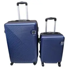 GENERICO - Pack de 2 Maletas Rigidas Azul Marino 27