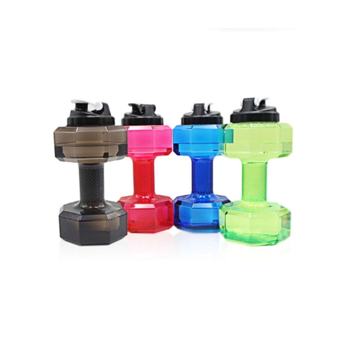 PLUSFIT - Botella Agua Hidratacion Mancuerna Gym 2.6 Litros Rosada