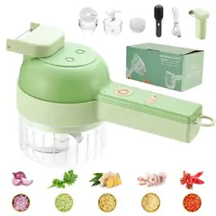 GENERICO - Picador Cortador De Verduras Eléctrico 4 en 1 Rebanador…