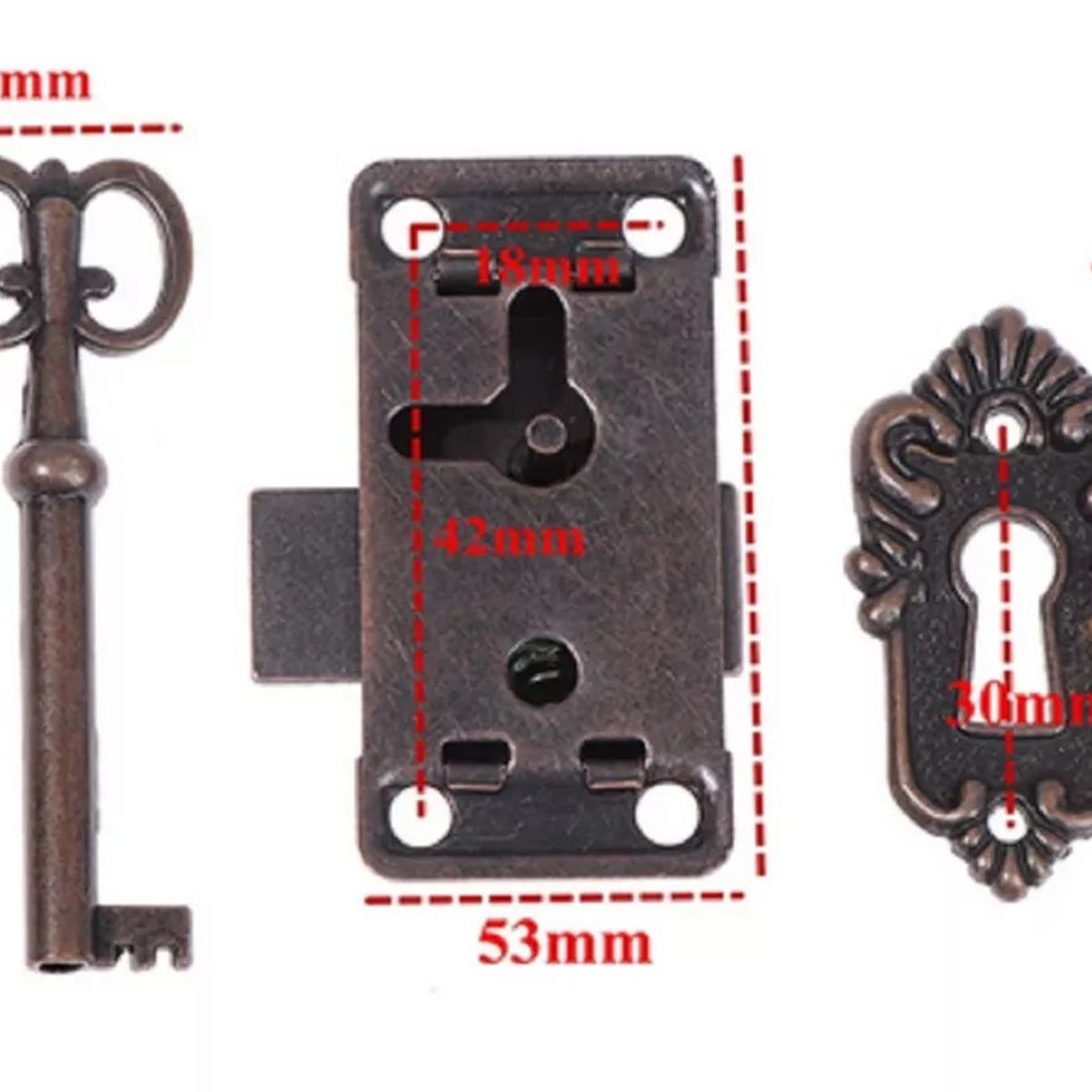 GENERICO - Cerradura Mueble Antigua Cajon Escritorio……