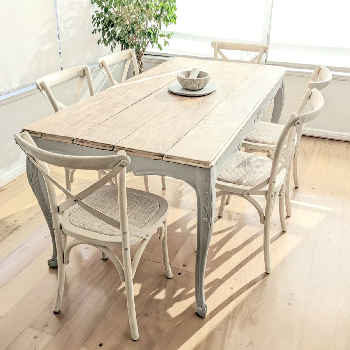 MEYA MUEBLES - Pack 2 unidades Silla Crossback Blanca