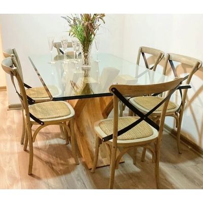 Imagen 2 del producto Pack x 2 Silla Crossback Respaldo Metálico 88x45x53