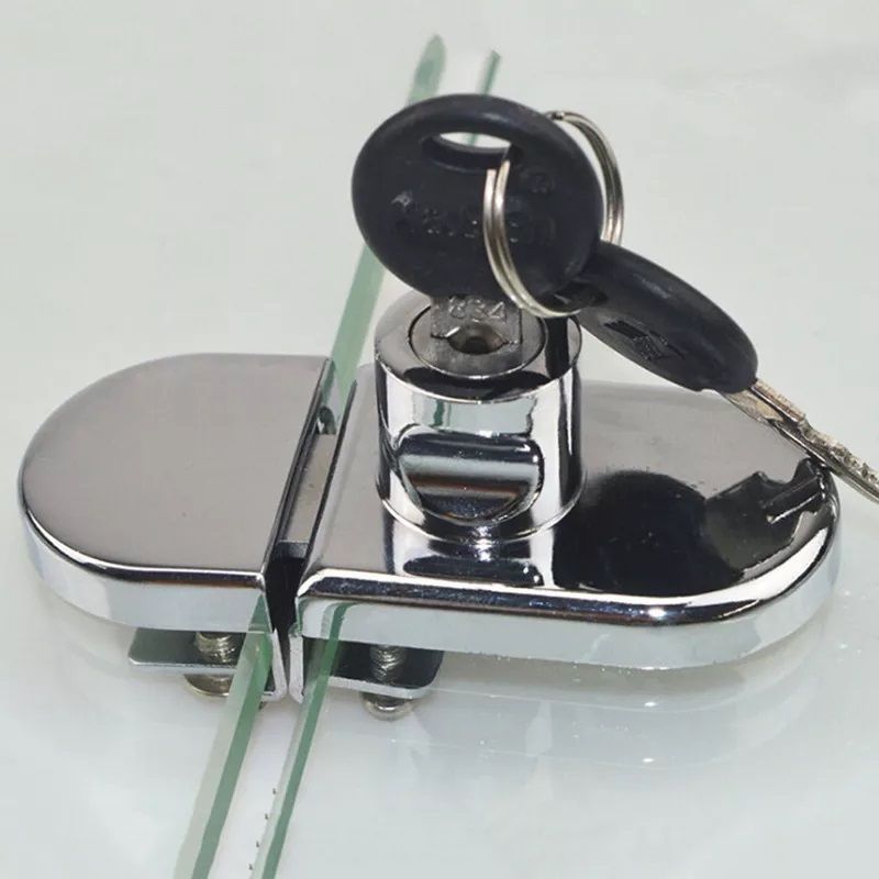 GENERICO - Cerradura Puerta Vidrio Mueble De 4 A 8mm Vidrio A Vidrio…