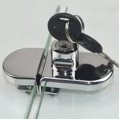 GENERICO - Cerradura Puerta Vidrio Mueble De 4 A 8mm Vidrio A Vidrio…