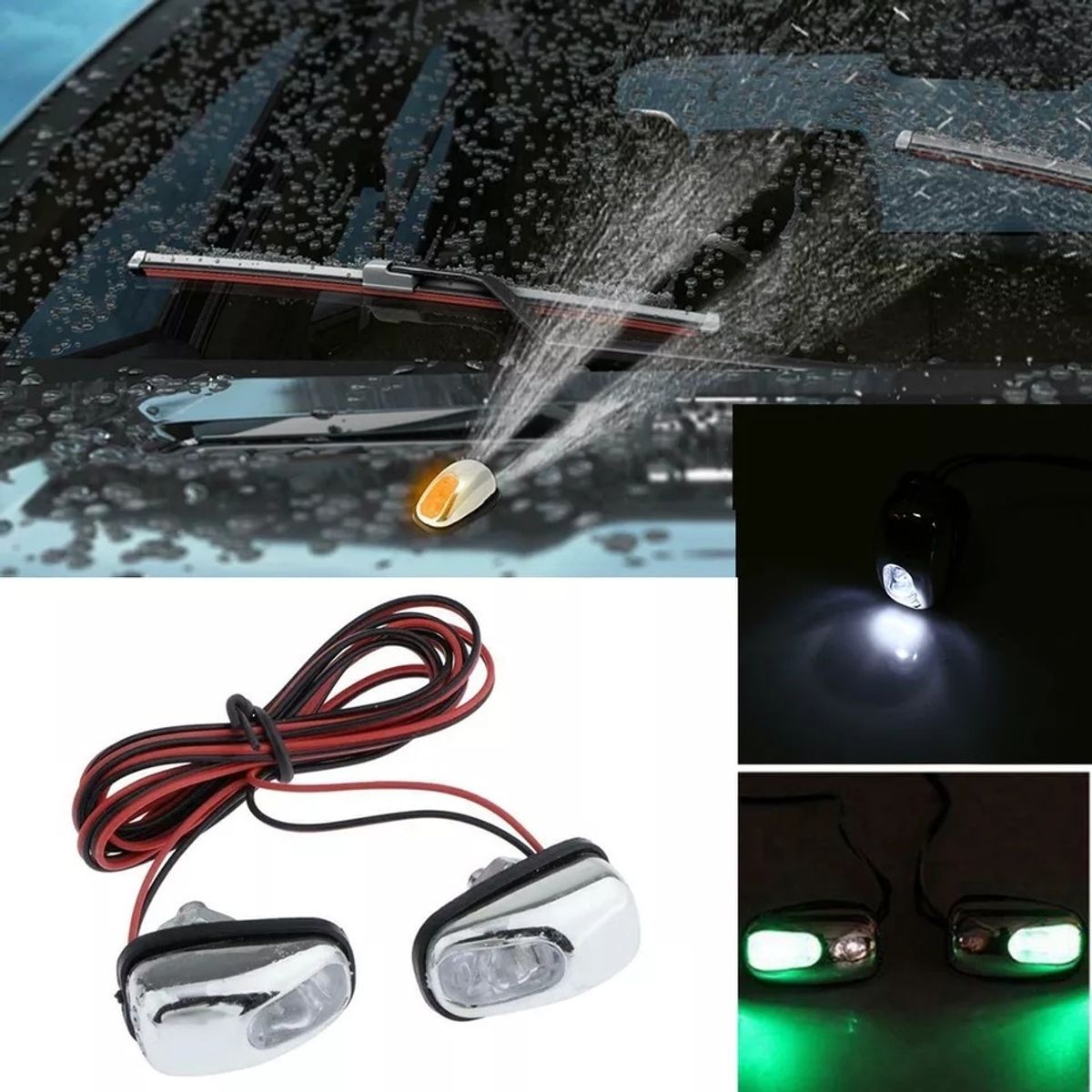 GENERICO - Sapitos Limpiaparabrisas Con Luz Rgb Auto Tuning Universal
