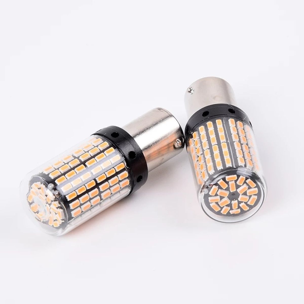 GENERICO - Ampolleta 144 Led Intermitente 1 Contacto Luz De Viraje Amba