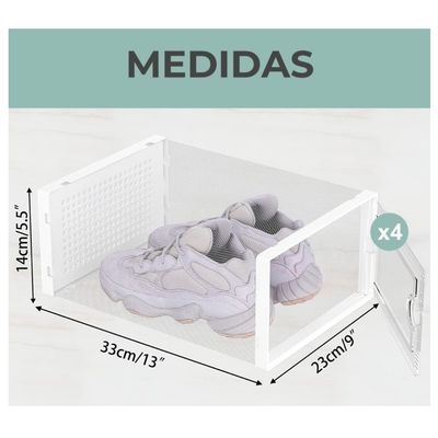 Imagen 2 del producto Caja Organizadora De Zapatos Set X4 Homer Apilables Firmes