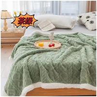 Frazada de Polar - Manta termica con Chiporro 2 plazas Verde