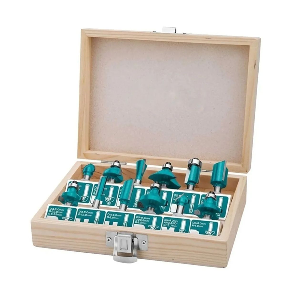 TOTAL TOOLS - Kit Set Juego De Fresas 12 Piezas 6mm Tupi Router