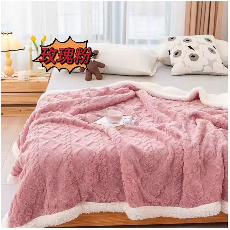 GENERICO - Frazada Polar - Manta termica con Chiporro 2 plazas Rosa