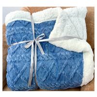 Frazada de Polar - Manta termica con Chiporro 2 plazas Azul