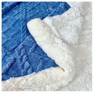 Imagen 2 del producto Frazada de Polar - Manta termica con Chiporro 2 plazas Azul