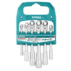 TOTAL TOOLS - Kit Juego De Dados En Forma De L 6 Piezas