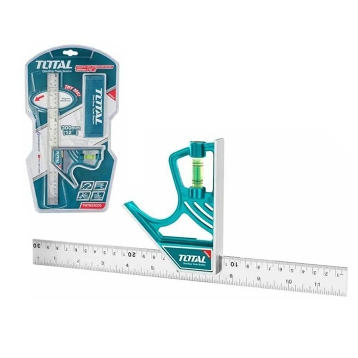 TOTAL TOOLS - Escuadra Combinacion 300mm Profesional Nivelador