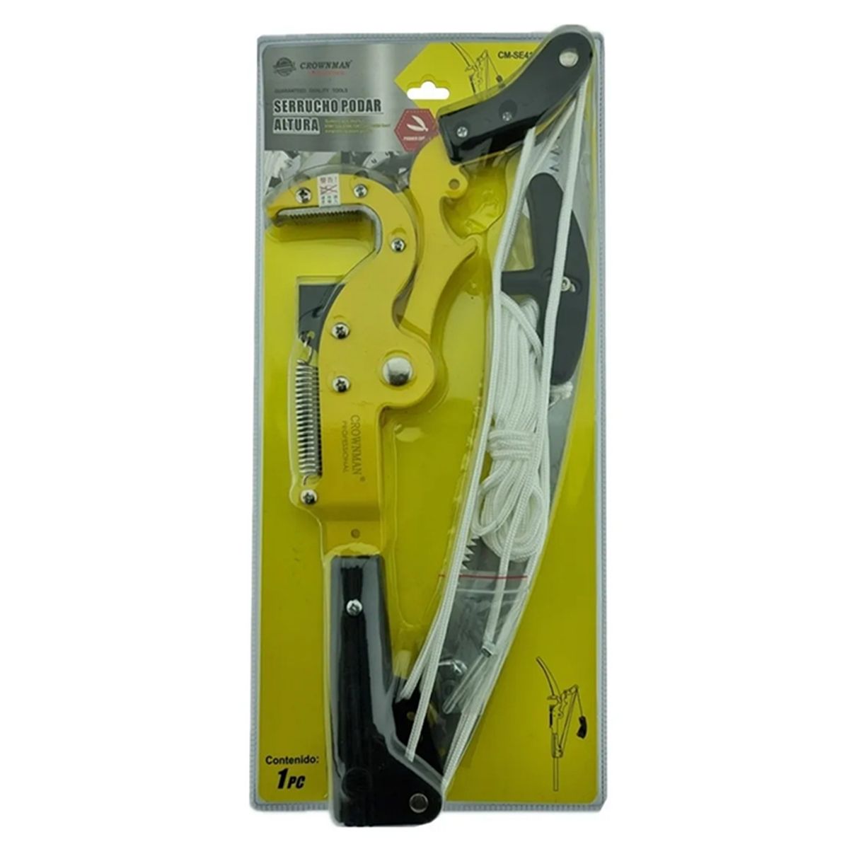 GENERICO - Podador De Altura Manual Tijera Serrucho Arbol Crownman