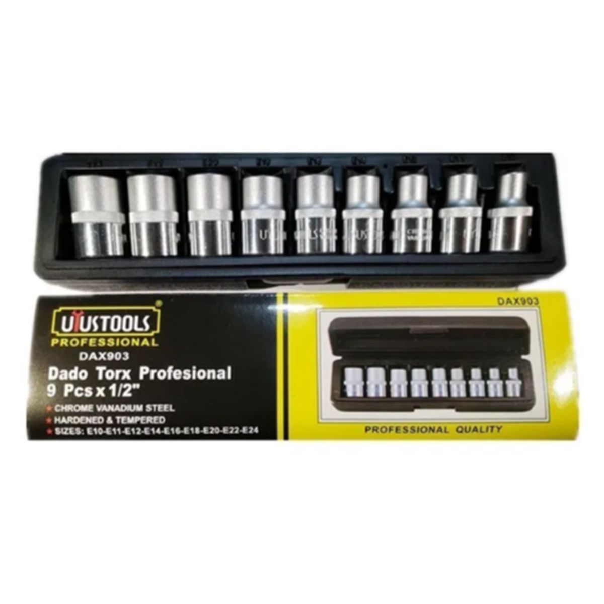 UYUSTOOL - Juego Set De Dados Torx Estrella Hembra 9 Piezas Uyustools