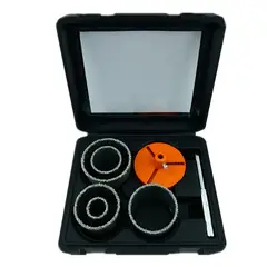 MAKAWA - Kit Set Juego Broca Sierra Copa Diamantada 7 Piezas