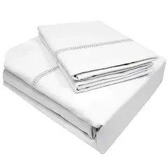 VICTORIANAS - Juego De Sabanas SuperKing Enlace Blanco 200 Hilos