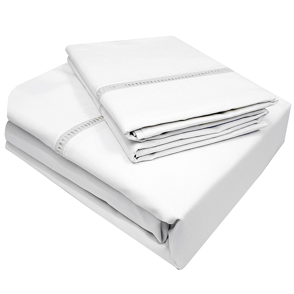 VICTORIANAS - Juego De Sabanas Queen Enlace Blanco 200 Hilos