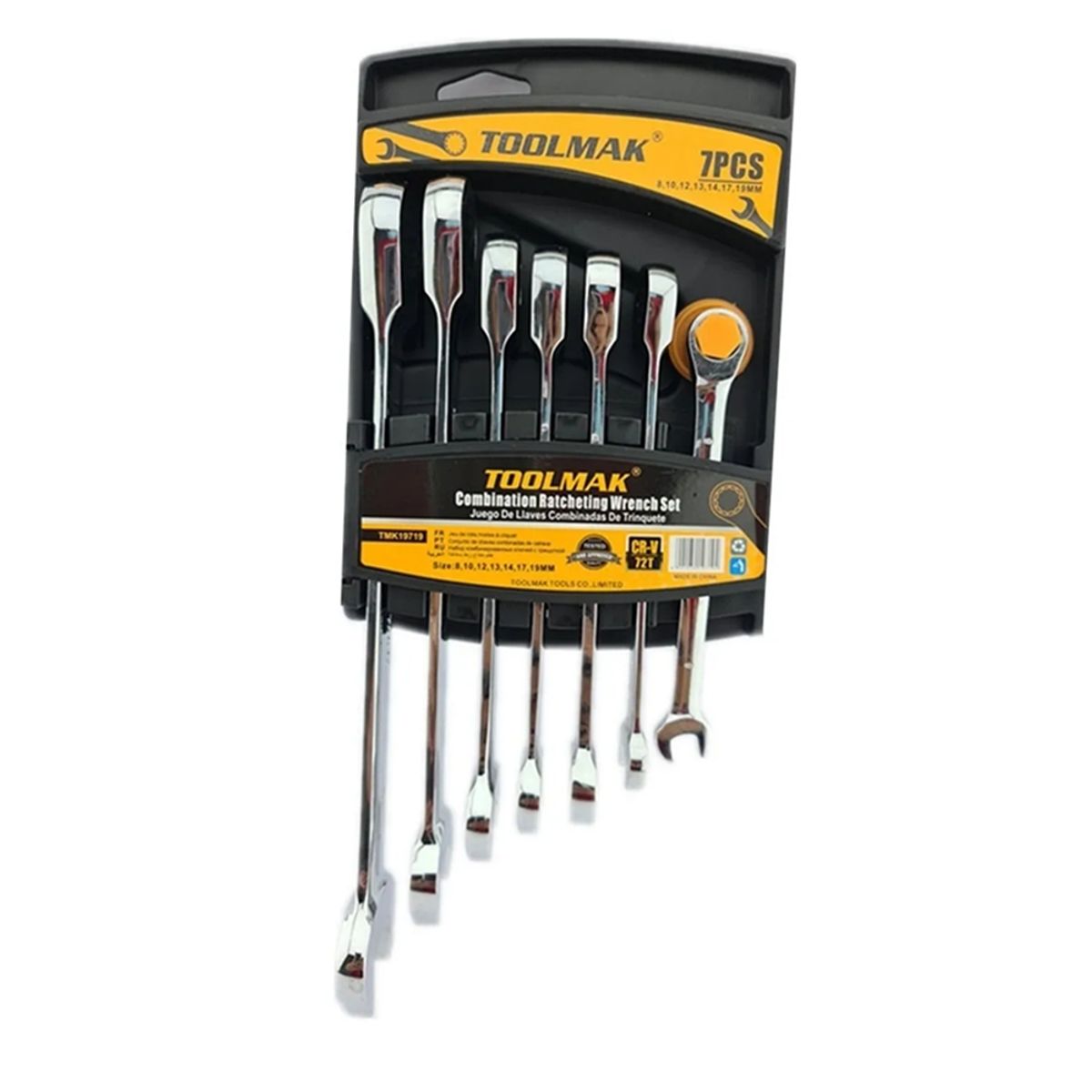 GENERICO - Juego De Llaves Punta Corona Con Chicharra 7 Piezas Toolmak