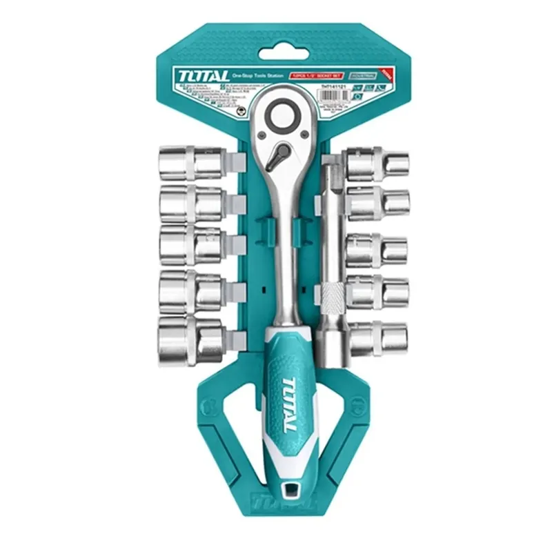 TOTAL TOOLS - Set Kit Juego De Dados Cuadrante 1/2 12 Piezas