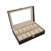 Organizador Estuche Caja 12 Relojes Exhibidor Elegante Joyas