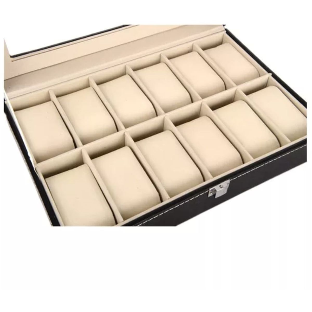 GENERICO - Organizador Estuche Caja 12 Relojes Exhibidor Elegante Joyas