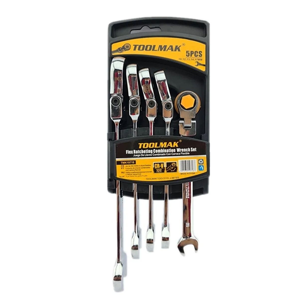 GENERICO - Juego De Llaves Articulada Corona Con Chicharra 5 Piezas Tmk