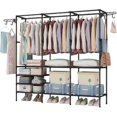 TNAKIEX - Perchero de Pie Organizador de Metal para Organizador de Ropa