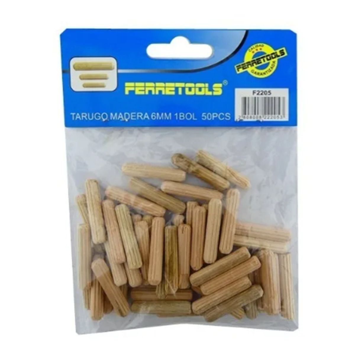 GENERICO - Tarugo De Madera 6mm - 50 Unidades Ft