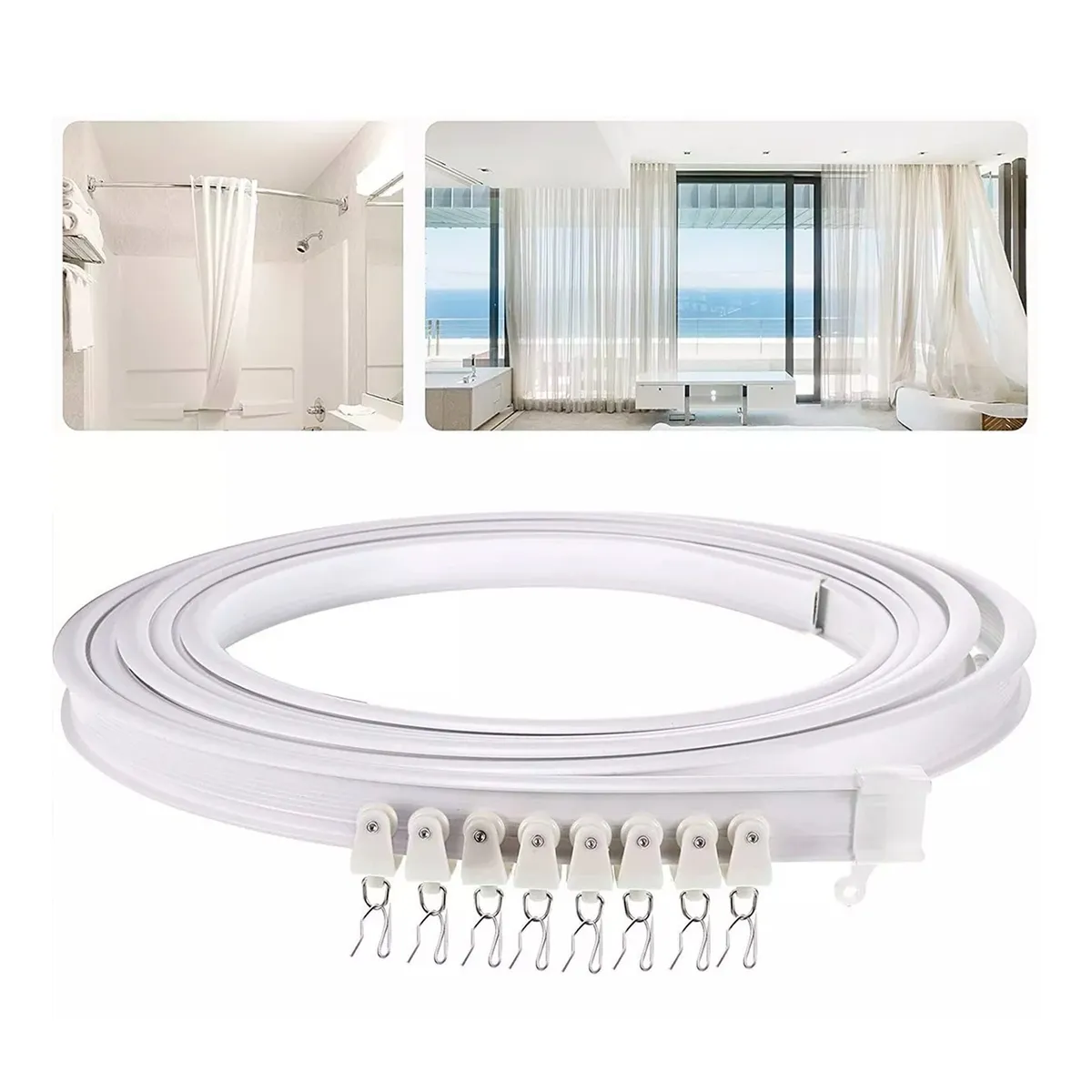 GENERICO - Riel Para Cortina De Techo Soporte De 5 Metros