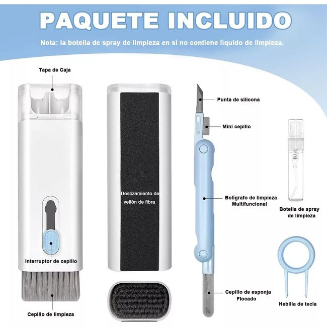KUANGYE - Brocha Limpiadora Para Notebook Y Pc Multifuncional 7 En 1
