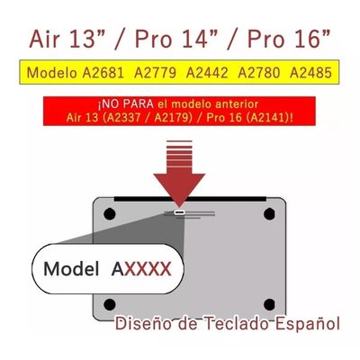 Imagen 2 del producto Protector Cubre Teclado Para Macbook Pro 14 16 M1 Pro Max A2442 A2485