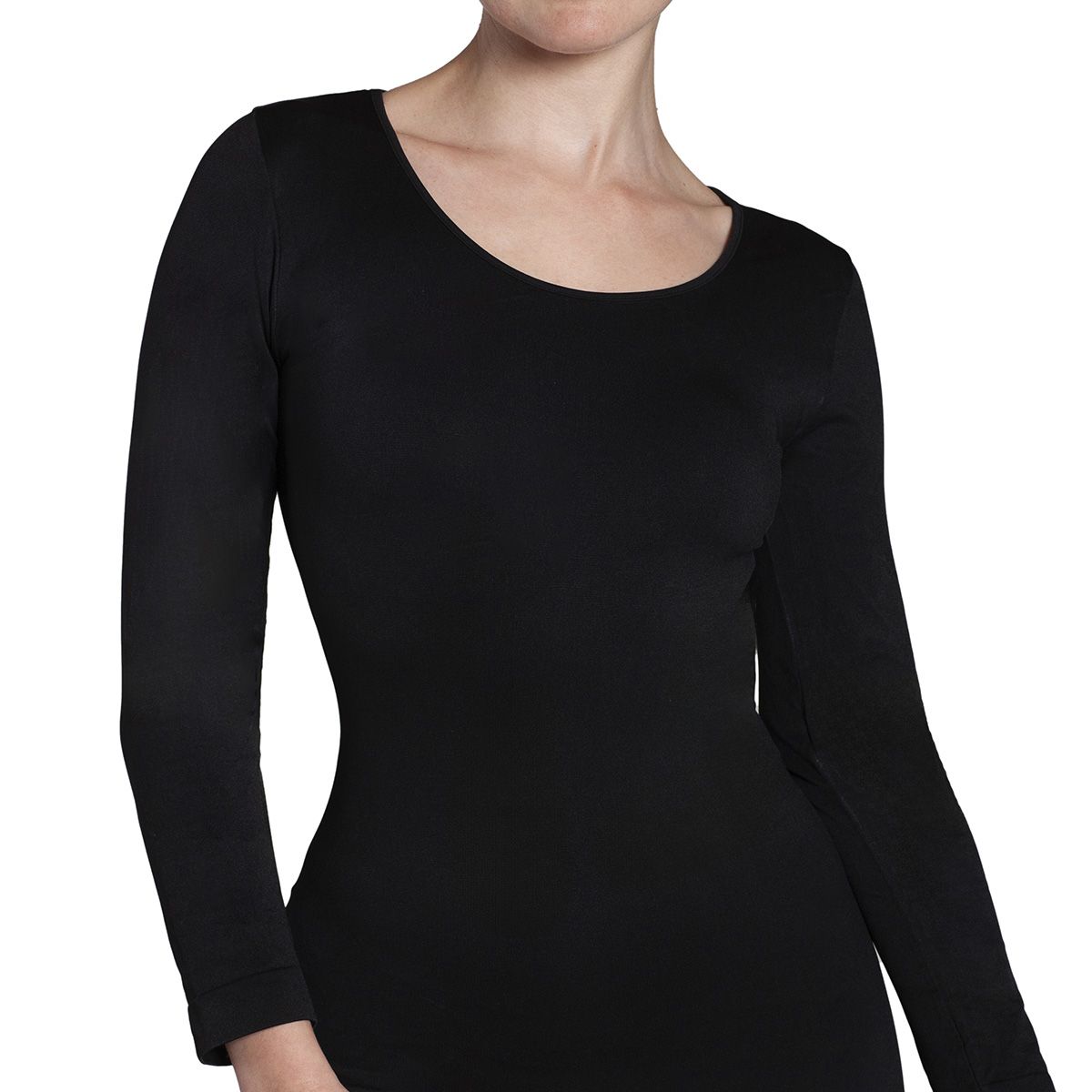 MONARCH - Polera Esencial Manga Larga Negro Monarch