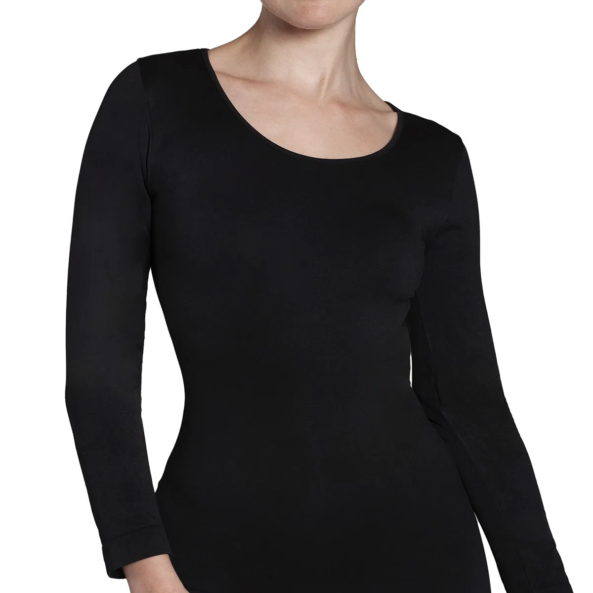 MONARCH - Polera Esencial Manga Larga Negro Monarch